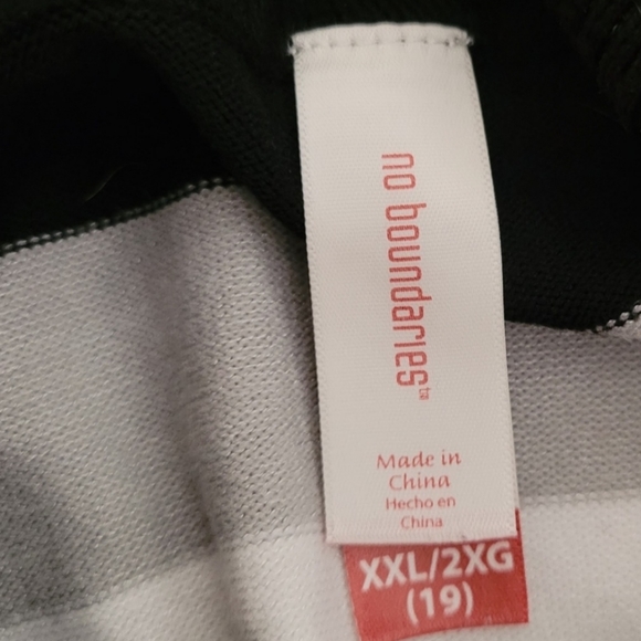 No Boundaries Fold-Over Striped Pullover Sweater - Picture 8 of 9